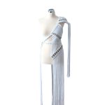 Corin asymetric macramé dress