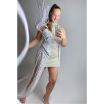 Corin asymetric macramé dress