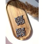 Mystic Bloom macrame earrings inspired by sacred geometry design – Macra Nodo